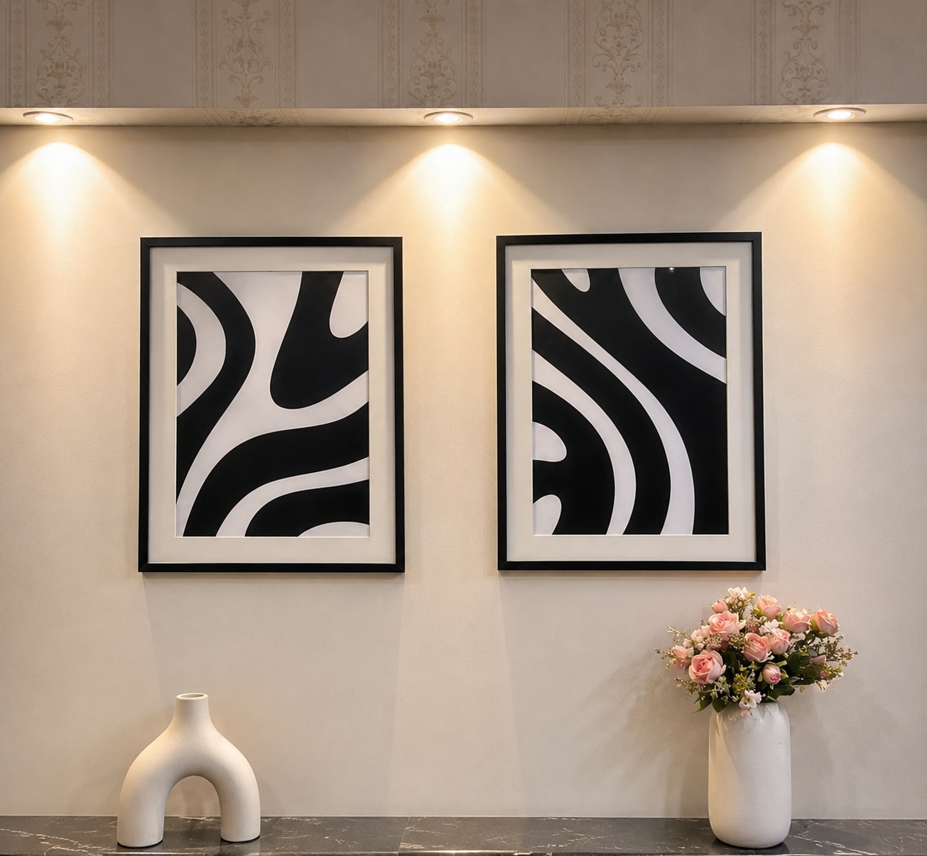 Monochrome Abstract Duo