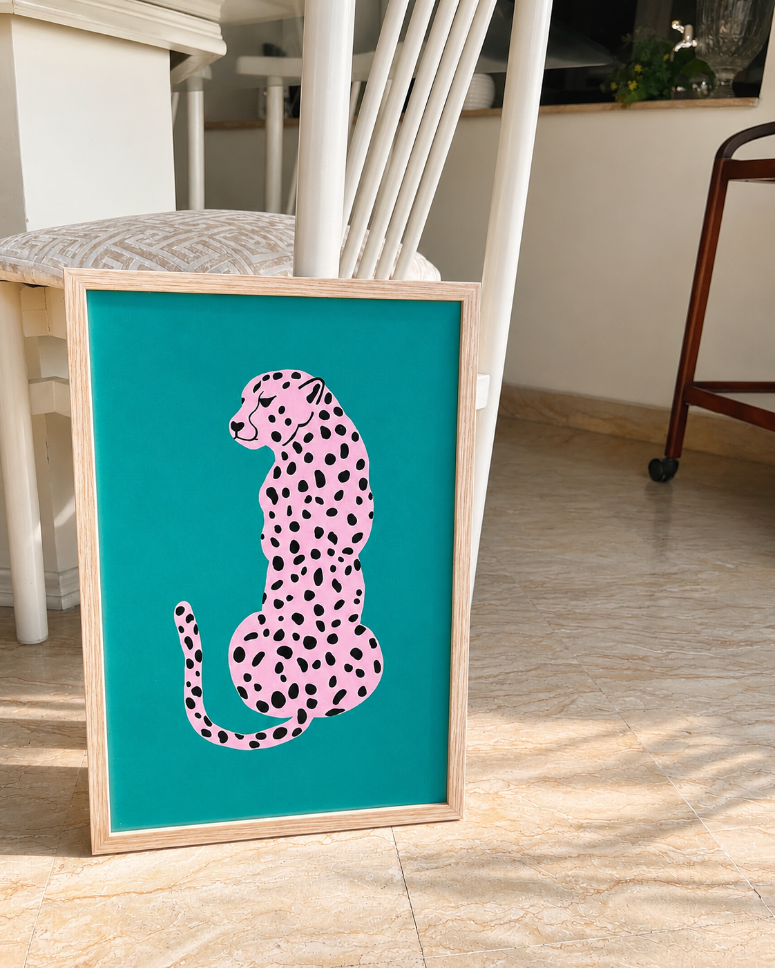 Pink Cheetah Frame